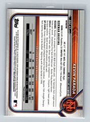 2022 Bowman Draft #BDC-47b Kevin Parada Chrome Refractor