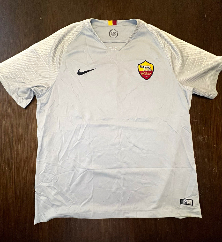 Nike XL AS Roma 2018/19 Away Soccer Jersey Grey Serie A Football 919019-012