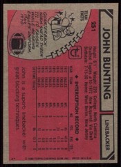 1980 Topps John Bunting Philadelphia Eagles #251