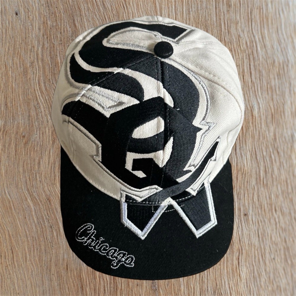 Custom Chicago White Sox MLB Big Logo Snapback Hat Rare Custom NOT VTG