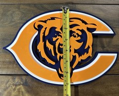 Chicago Bears 3D Printed Logo Sign NFL Wall Art And Man Cave Bar Decor Gift