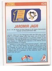 1990-91 Score #428 Jaromir Jagr RC