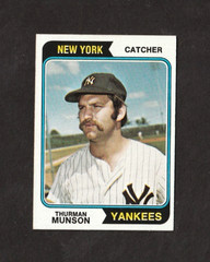 1974 Topps Baseball Thurman Munson #340 New York Yankees Ex+/Nm