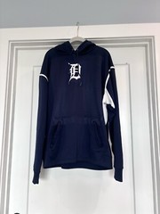 Sport Tek by Port Authority Navy Detroit Tigers Baseball Hooded Sweatshirt Sz XL