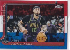 2025-26 Topps Chrome – Jose Alvarado #144 Red White & Blue Refractor