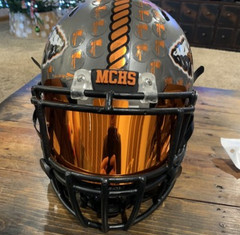 MIRRORED Full Size Football Helmet Visors Comes With Set of Clips DISPLAY ONLY