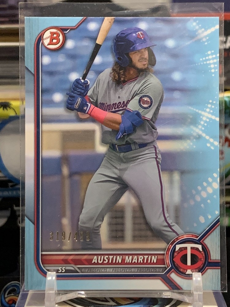 2022 Bowman #BP-139 Austin Martin /499 Twins Prospects Sky Blue 7D