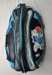 Vintage 90s Charlotte Hornets NBA Basketball Duffle Gym Bag Teal/Black/White