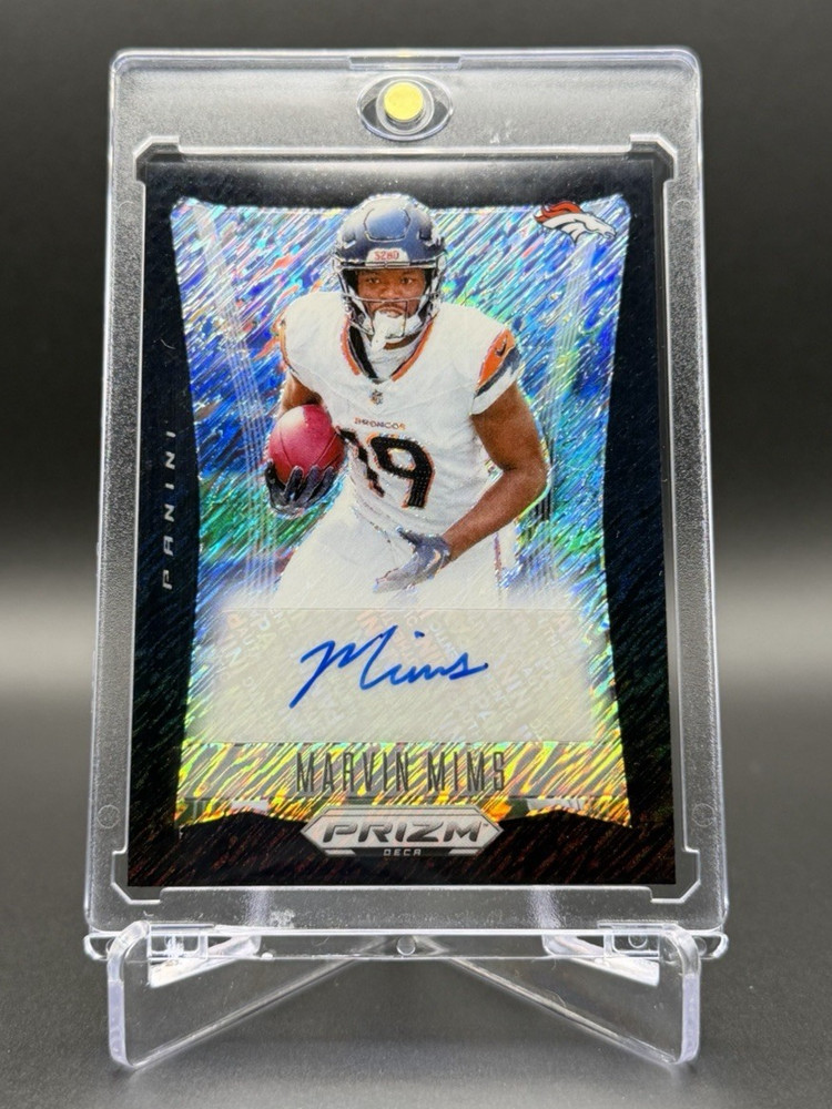Marvin Mims Jr. 2024 Prizm Deca #S-MMS Signatures FOTL Black Shimmer ONE OF ONE