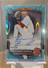 2025 Bowman Chrome 1st Aqua Lava Refractor Auto Tanner Franklin Cardinals CPA-TF