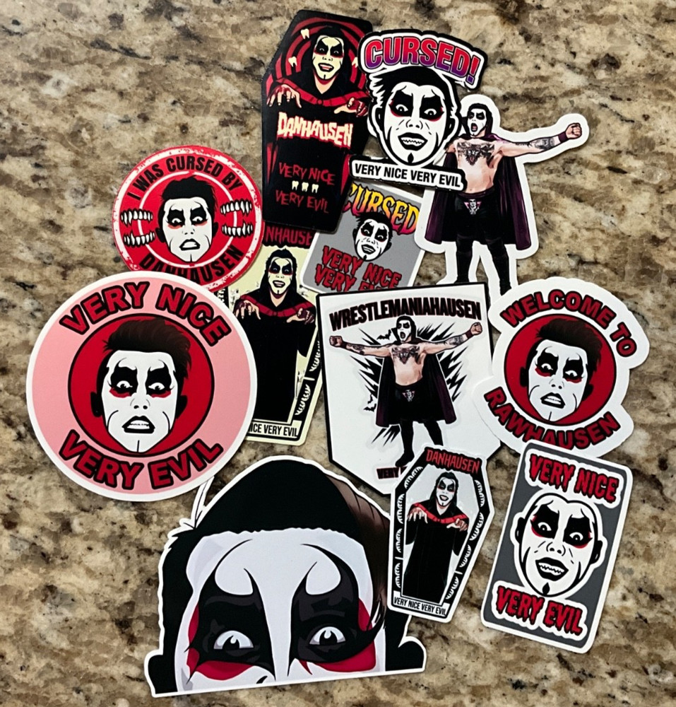 Danhausen Custom Sticker Packs WWE AEW TNA ROH GCW Demandhausens