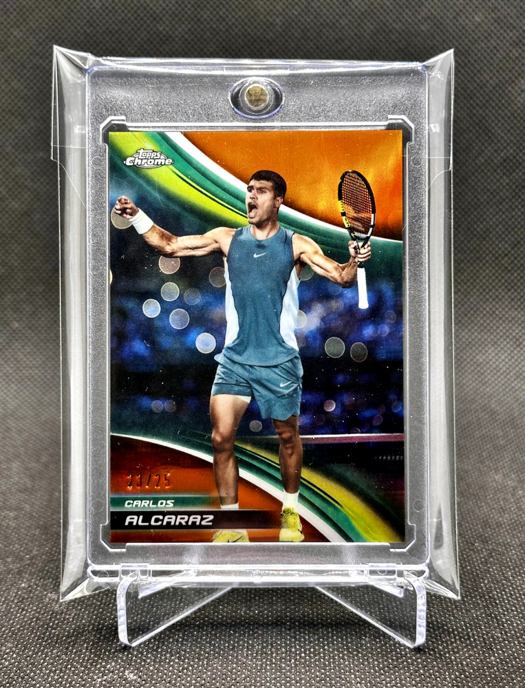 2025 Topps Chrome Carlos Alcaraz Orange Refractor /25 Tennis #1