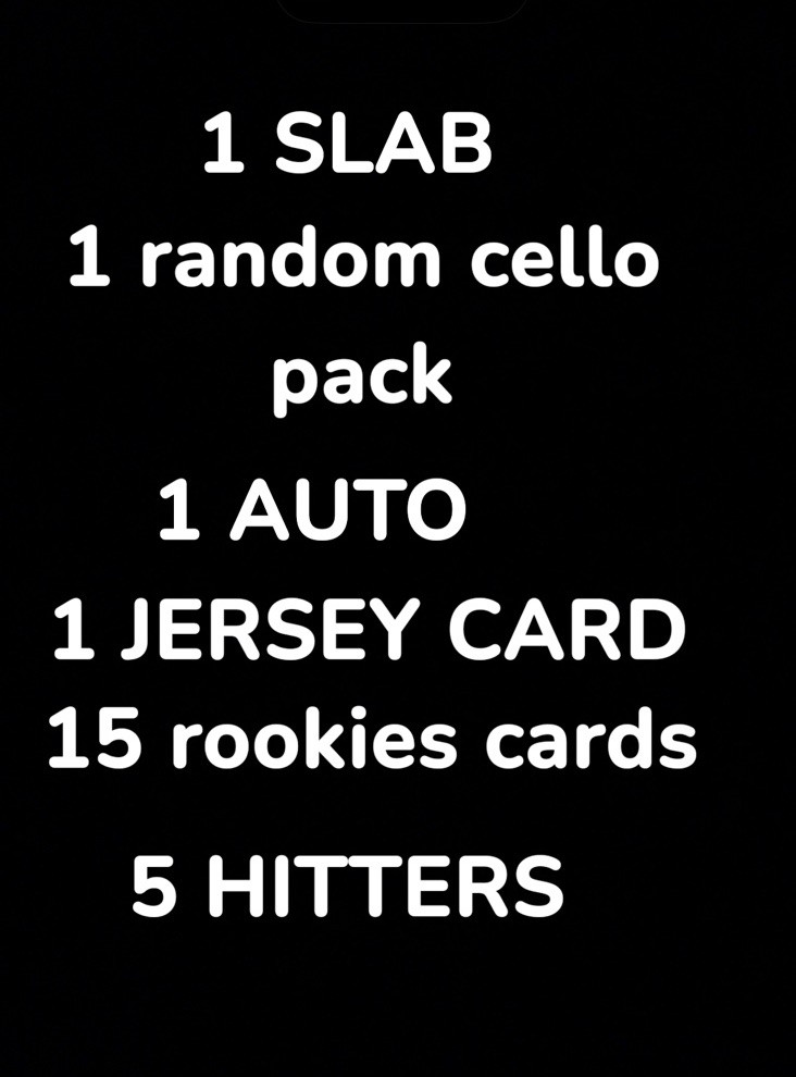 MYSTERY BAG 💥💥 1 SLAB, 1 PACK OF CARDS, 15 RC CARDS, 1 AUTO, 1 PACH, 5 HITTERS