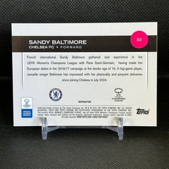 * SANDY BALTIMORE Silver Refractor #32 – 2024/2025 Topps Chrome UWCL Chelsea