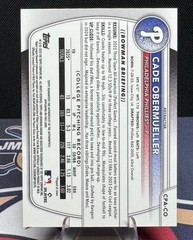 2025 Bowman Draft – #CPA-CO Cade Obermueller 1st Refractor Autograph 427/499