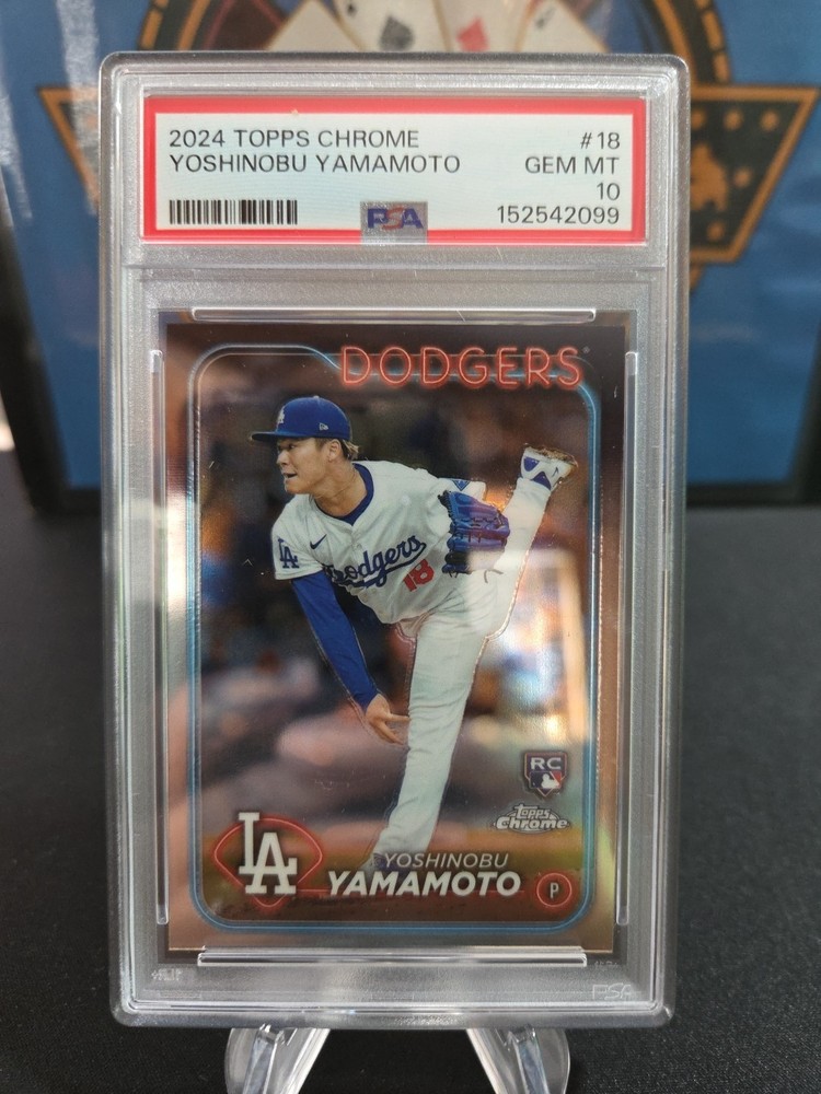 2024 Topps Chrome Yoshinobu Yamamoto #18 PSA 10 Dodgers Rookie RC