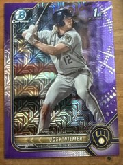 2022 Bowman Chrome – Prospects Joey Wiemer #BCP-207 Purple Refractor /250 (RC)