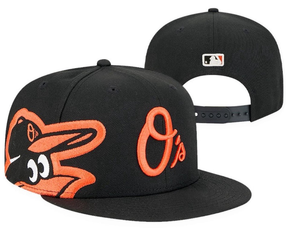Baltimore Orioles Snapback Hat Adjustable Black Embroidered O’s Bird Logo Cap