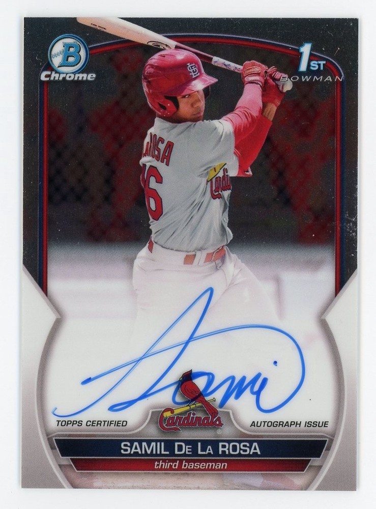 2023 Bowman #CPA-SD Samil De La Rosa Chrome Prospect Autographs 071983