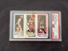 1980-81 Topps Larry Bird Rookie Magic Johnson Dr J PSA 7 – Lakers Celtics HOF