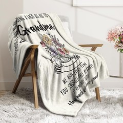 Grandma Gifts Blanket, Mothers Day, Birthday Gifts for Grandma from Grandkids