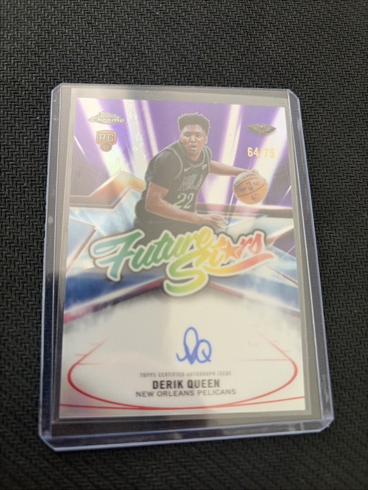 2025-26 Topps Chrome Update Future Stars Autographs Derik Queen Purple /75