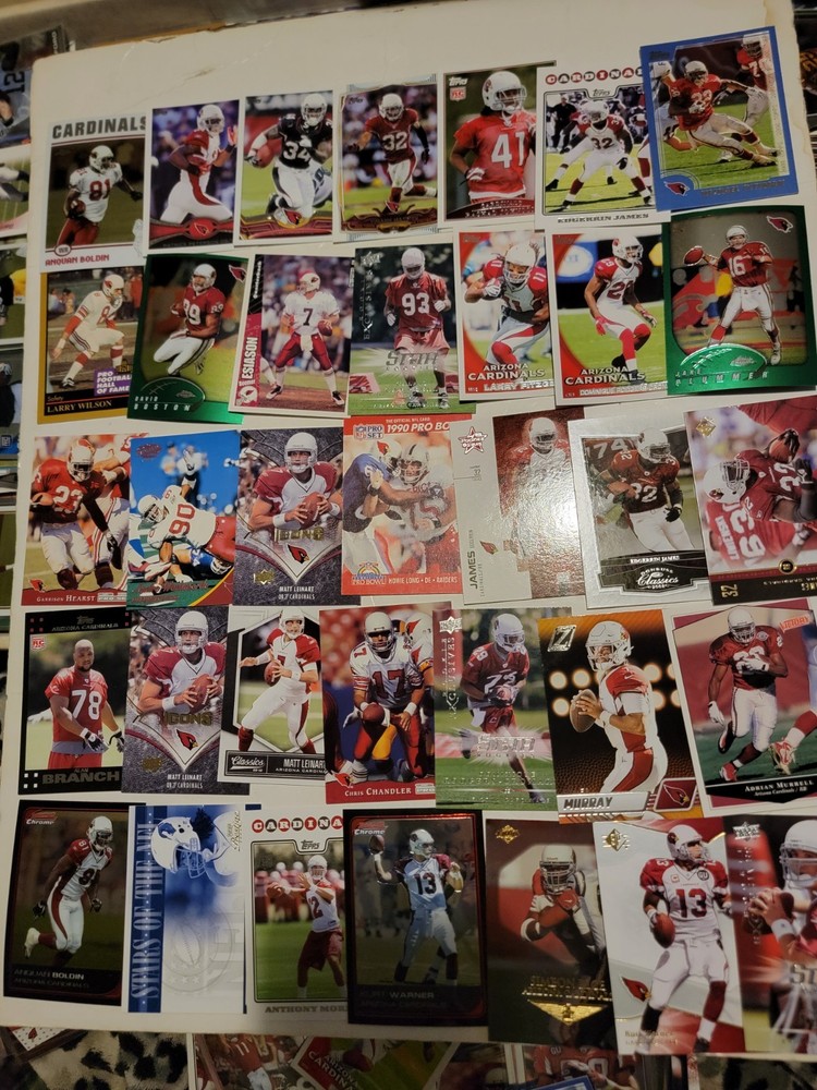 280+ Large Lot NFL Trading Cards Vintage Modern Inserts Rcs Arizona Cardinals