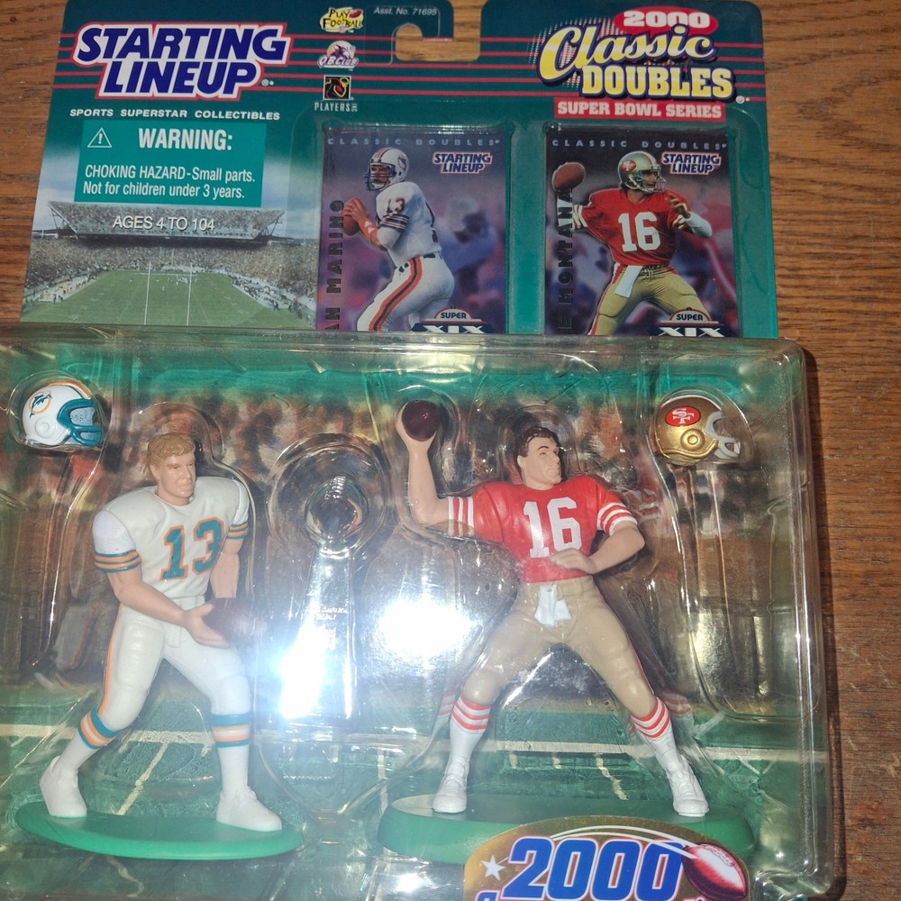 Starting Lineup 2000 Commemorative Classic Doubles Dan Marino Joe Montana figure