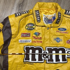Nascar Jacket Mens L Yellow M&M Elliot Sadler JH Design Jeff Hamilton Chase