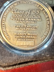 MANNING/TAYLOR/MOSS Highland Mint 3 Coin Rookie Set #0195 w/COA