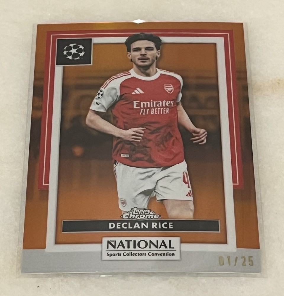 2026 Topps Chrome UEFA National – Declan Rice Orange Refractor /25