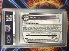 2025 Bowman Draft Eli Willits #BDC-1 Chrome Mojo Refractor 1st Prospect PSA 9