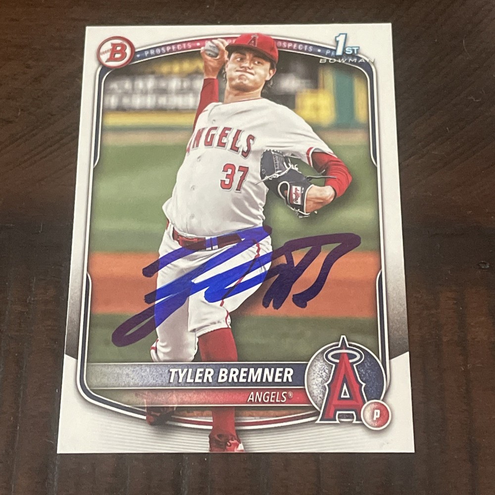 2025 Bowman Draft Baseball Tyler Bremner Los Angeles Angels BD-37 AUTO SIGNED IP
