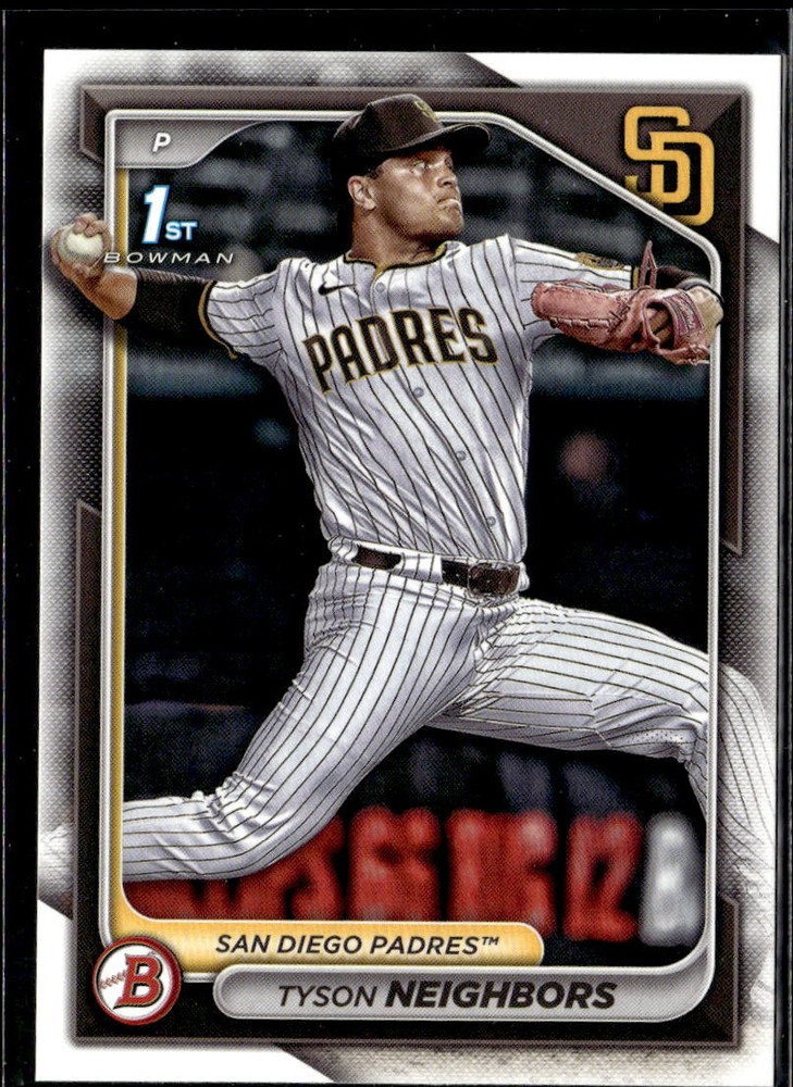 2024 Bowman Draft Paper Tyson Neighbors San Diego Padres #BD-51 5 Card Lot