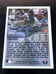 1996 Topps Chrome – Wrecking Crew Mark McGwire #WC11 Oakland Athletics