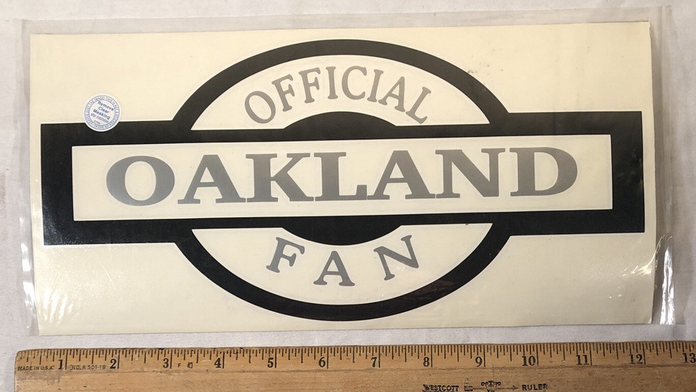 Official Oakland Raiders Fan Decal Sticker Large 12” x 6” NFL Football
