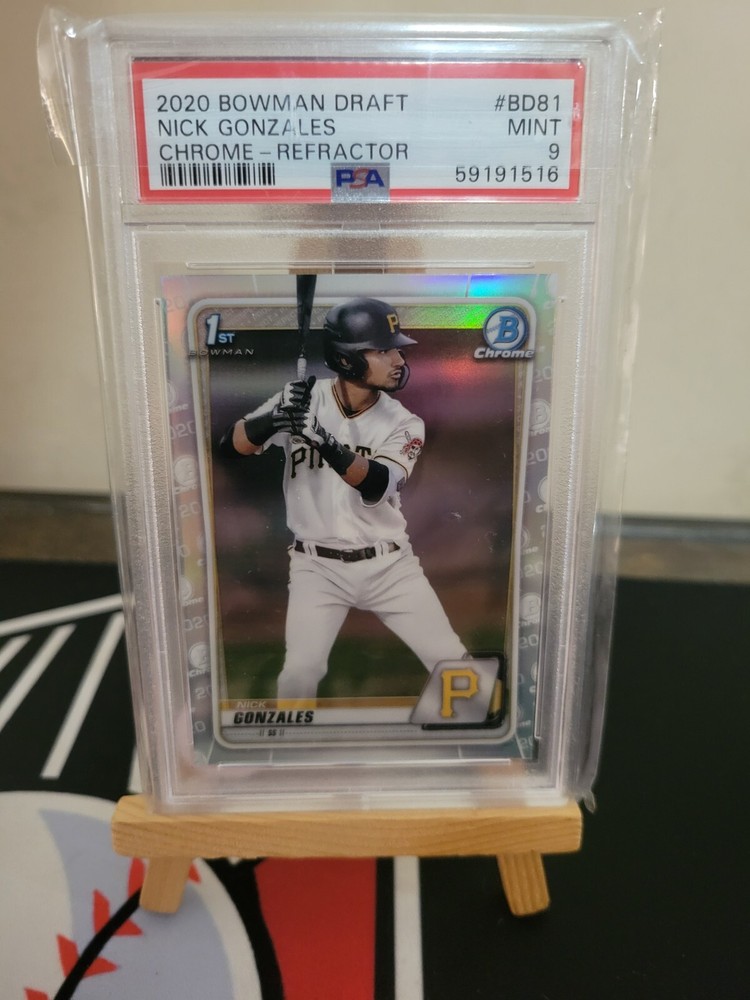 2020 1st Bowman Draft Chrome #BD81 Refractor BD81 Nick Gonzales PSA 9
