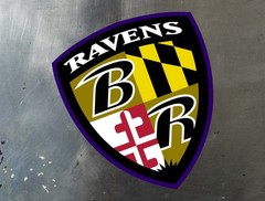 Baltimore Ravens Water Proof UV Safe Glossy Vinyl Decal / Sticker Multiple Sizes