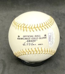 Bobby Richardson Autograph Rawlings Gold Glove Award BasebalI G.G.61-65 Jsa Coa