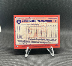 Yoshinobu Yamamoto 2026 Topps 75 1991 Anniversary Red Koi Fish Border Dodgers