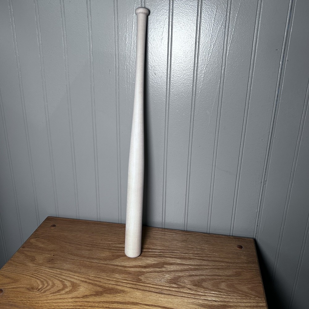 BLANK MINI 18&Prime; NATURAL STAINED WOOD NEW MINIATURE BASEBALL BAT NO LOGOS or TEXT