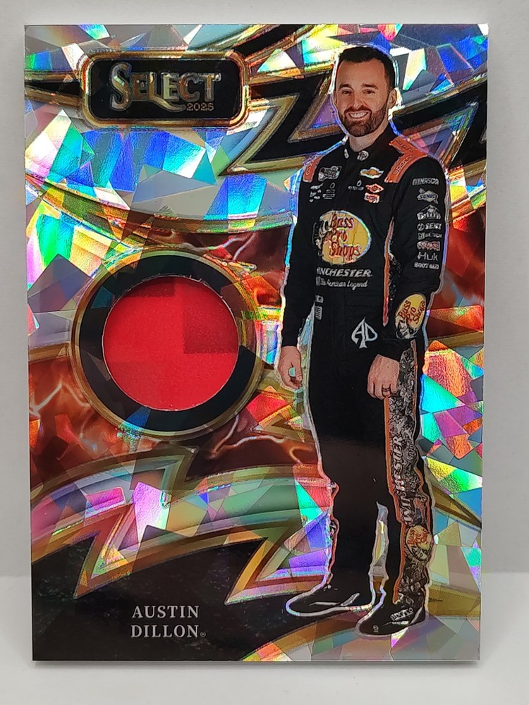 Austin Dillon 2025 Select Racing Sparks Cracked Ice Prizm Race Used Sheet Metal