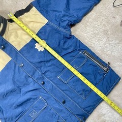 [XL] VTG CHAMPION NOTRE DAME BOMBER DOUBLED LAYER IRISH JACKET BLUE Spell Out