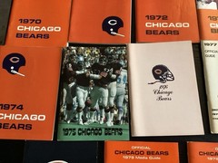 Lot of (11) Chicago Bears Official media guides 1970 To 1979 Butkus Sayers -Cool