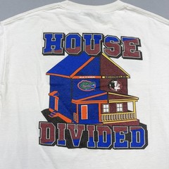Florida Gators FSU Seminoles Shirt Mens Large White NCAA Football House Divided