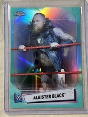ALEISTER BLACK #46 – 2021 TOPPS CHROME WWE – AQUA REFRACTOR /150