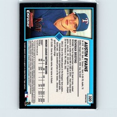 2001 Bowman Chrome Austin Evans Rookie #320 Texas Rangers