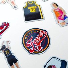 Tariff Free WNBA Caitlin Clark Indiana Fever Basketball vinyl stickers set of 12