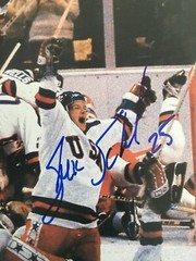BUZZ SCHNEIDER AUTOGRAPHED 8X10-1980 OLYMPIC CELEBRATION PHOTO J.S.A.