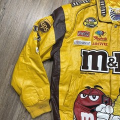 Nascar Jacket Mens L Yellow M&M Elliot Sadler JH Design Jeff Hamilton Chase